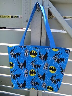 DC Comics Blue Batman Lightning Graphic Tote